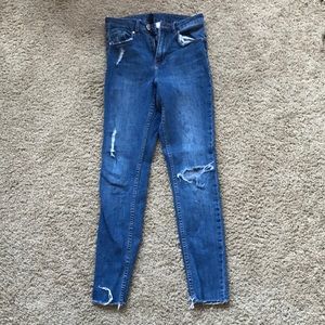 H&M Distressed Medium Wash Skinny Jeans